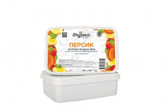 Пюре Organic-bar персик 1 кг замороженное