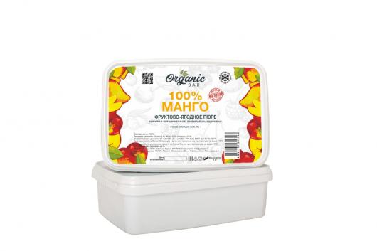 Пюре Organic-bar манго 1 кг замороженное