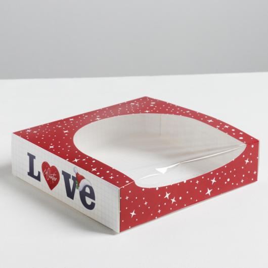Коробка для кондитерских изделий «Love», 20 х 20 х 5 см