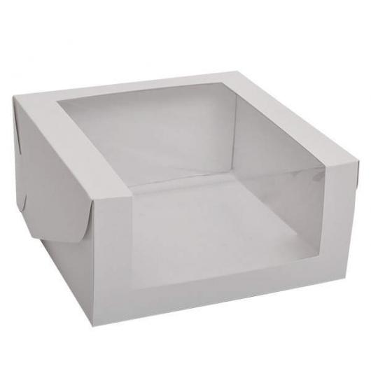 Коробка для чизкейка 18 см*18 см*7 см белая