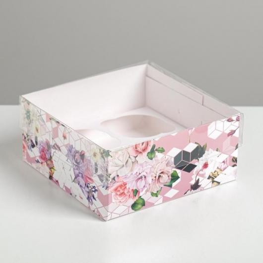 Коробка для капкейка «Шарм», 16 × 16 × 7.5 см