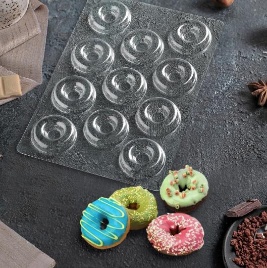 Форма для шоколада «Пончик», пластик  27×18 см