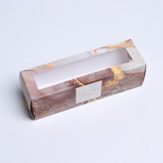 Коробка для макарун Present, 18 х 5.5 х 5.5 см