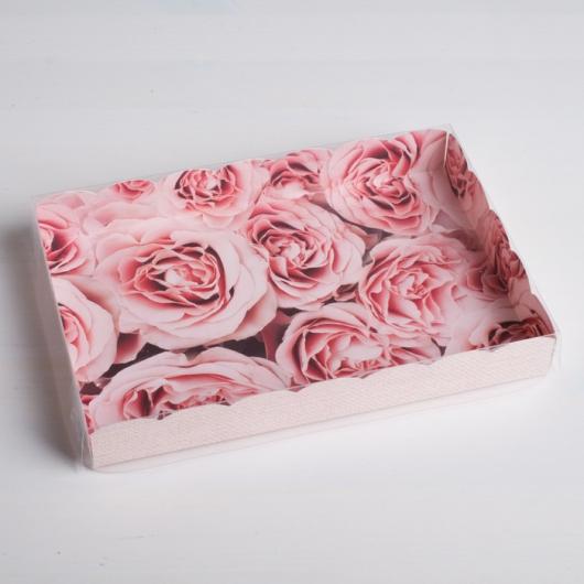 Коробка для кондитерских изделий с PVC-крышкой My best wishes, 22 × 15 × 3 см
