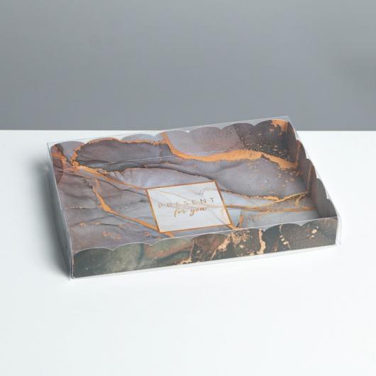 Коробочка для пряника «Мрамор», 22 × 15 × 3 см