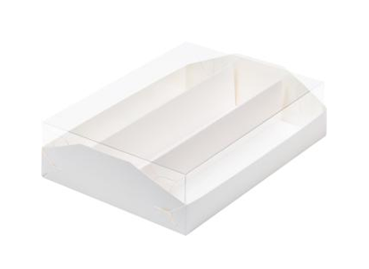 Коробка для макарон с пластиковой крышкой и ложементом 21*16,5*5,5 см