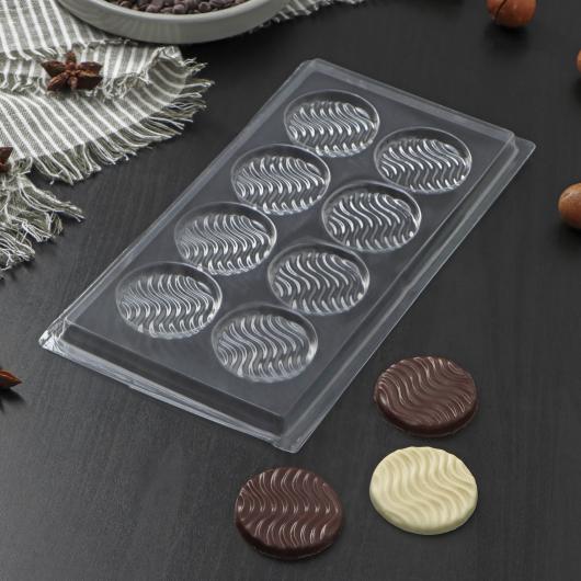 Форма для шоколада и конфет «Волна», 8 ячеек, 22×11 см