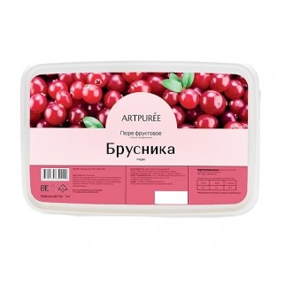 Пюре Artpuree брусника 0,25 кг замороженное