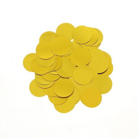 Декор «Конфетти круг», 1,5 см, фольга, цвет золотой, 10 г