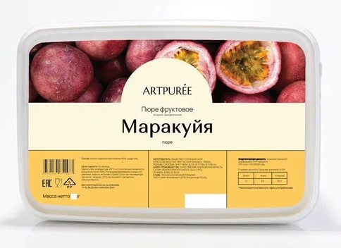 Пюре Artpuree маракуйя без сахара 0,25 кг замороженное