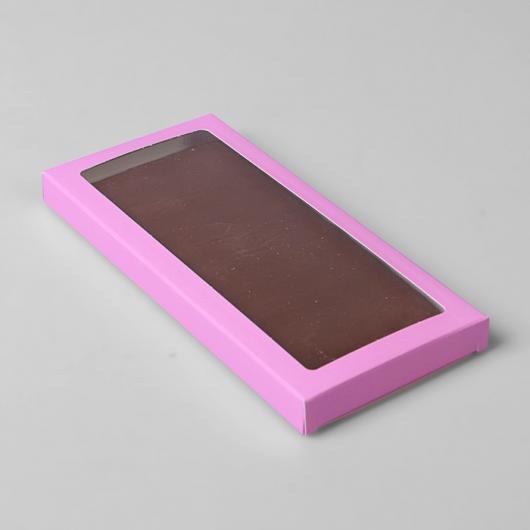 Коробка для шоколадки 17,1 х 8 х 1,4 см  розовая