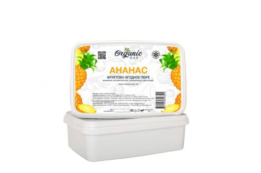 Пюре Organic-bar ананас 1 кг замороженное